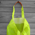 Load image into Gallery viewer, Small Tote Bag Repurposed Neon Yellow Parachute Slider Zero Porosity
