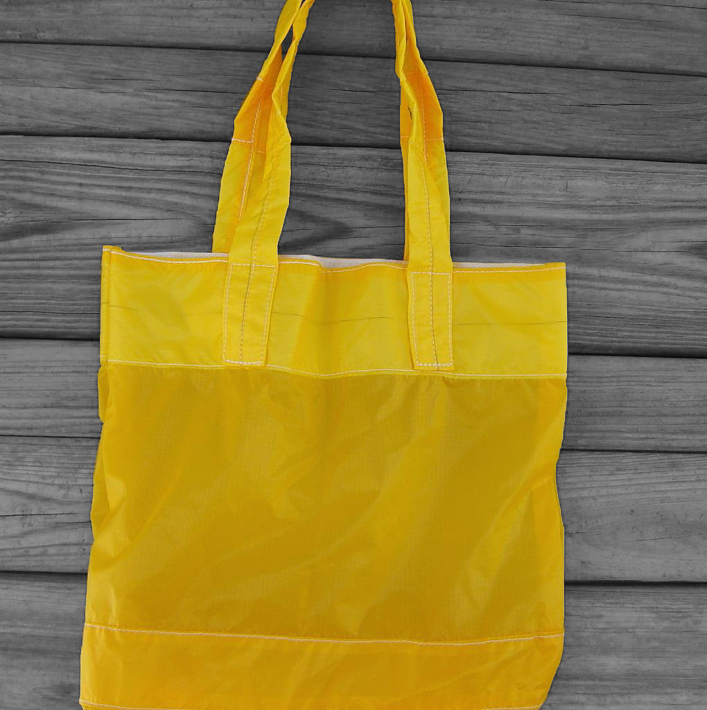 Small Yellow Gold Parachute Slider Tote Water Resistant Zero Porosity Nylon Ripstop