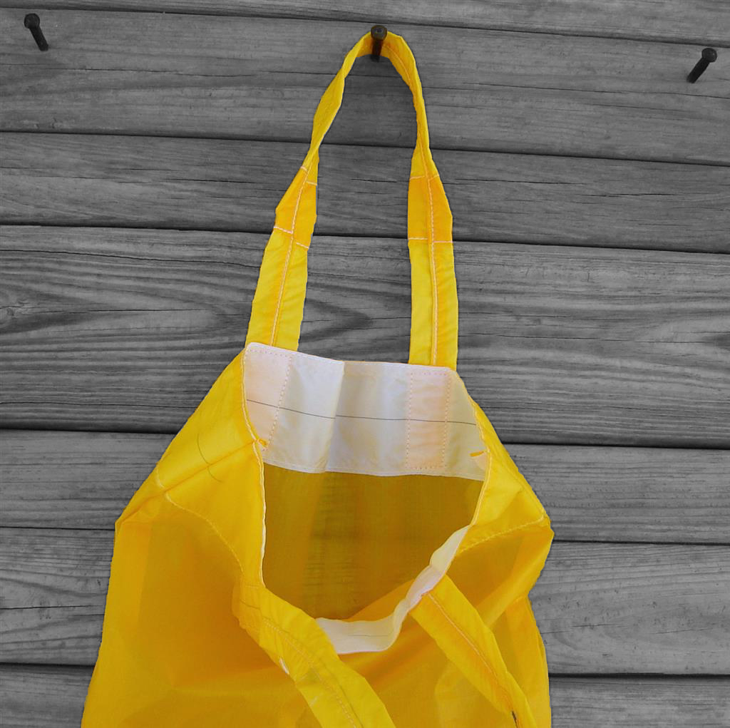 Small Yellow Gold Parachute Slider Tote Water Resistant Zero Porosity Nylon Ripstop