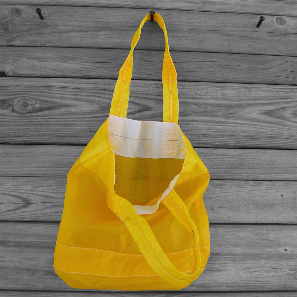 Small Yellow Gold Parachute Slider Tote Water Resistant Zero Porosity Nylon Ripstop