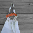 Load image into Gallery viewer, White Parachute Slider Small Market Tote Bag with Warning Label
