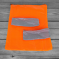 Load image into Gallery viewer, Zipper Pouches: One Large Neon Orange, Two Small Gray Parachute Ripstop
