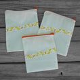 Load image into Gallery viewer, Three Silky White Ripstop Zipper Pouches with Dragonfly Ribbon and Orange Zippers
